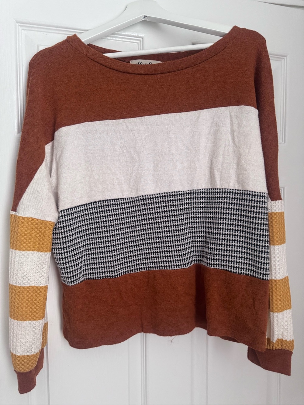 Haptics by Holly Harper Cozy Rust Knit Sweater
